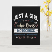 Nur ein Mädchen, das Motocross Funny Gifts Liebe Karte (Gelbe Blume)