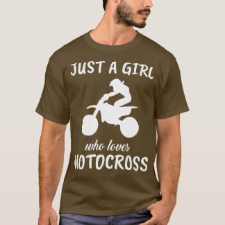 Nur ein Mädchen, das Motocross-Sportsaal Liebe T-Shirt