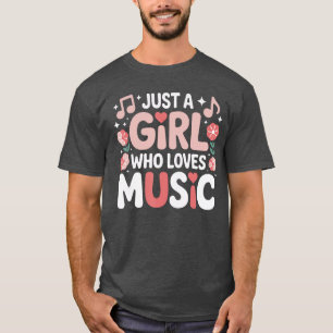 Nur ein Mädchen, das Musik liebt Retro-Musiker Jun T-Shirt