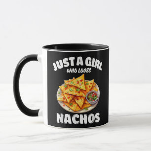 Nur ein Mädchen, das Nachos liebt, lustiger Lebens Tasse