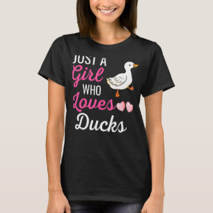 Nur ein Mädchen, das Niedlich Ducks Lieben T-Shirt