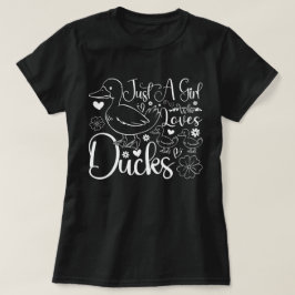 Nur ein Mädchen, das Niedliche Enten Lieben Enten  T-Shirt