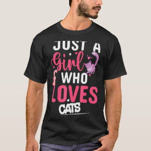 Nur ein Mädchen, das Niedliche Katzen Liebe T-Shirt