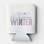 Nur ein Mädchen, das Niedliches saisonales Design Dosenkühler (Rückseite)