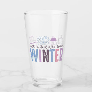Nur ein Mädchen, das Niedliches saisonales Design Glas