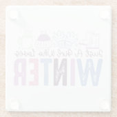 Nur ein Mädchen, das Niedliches saisonales Design Glasuntersetzer (Rückseite)