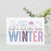 Nur ein Mädchen, das Niedliches saisonales Design  Karte (Stehend Vorderseite)