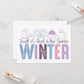 Nur ein Mädchen, das Niedliches saisonales Design  Karte (Vorderseite/Rückseite Beispiel)