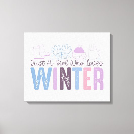 Nur ein Mädchen, das Niedliches saisonales Design  Leinwanddruck (Vorderseite)