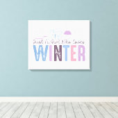 Nur ein Mädchen, das Niedliches saisonales Design  Leinwanddruck (Insitu (Holzboden))