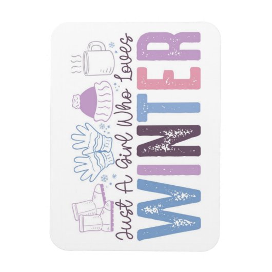 Nur ein Mädchen, das Niedliches saisonales Design Magnet (Vertikal)