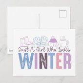Nur ein Mädchen, das Niedliches saisonales Design  Postkarte (Vorne/Hinten)