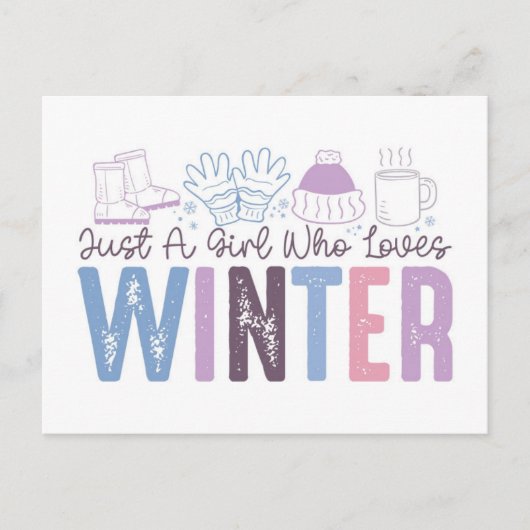 Nur ein Mädchen, das Niedliches saisonales Design  Postkarte (Vorderseite)