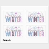 Nur ein Mädchen, das Niedliches saisonales Design  Rechteckiger Aufkleber (Blatt)