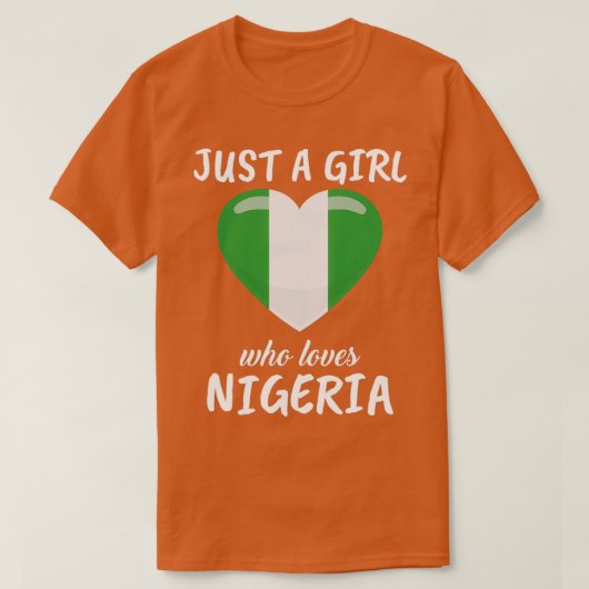 Nur ein Mädchen, das Nigeria Liebe T-Shirt (Design vorne)