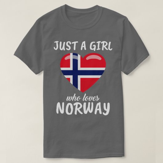 Nur ein Mädchen, das Norwegen Liebe T-Shirt (Design vorne)