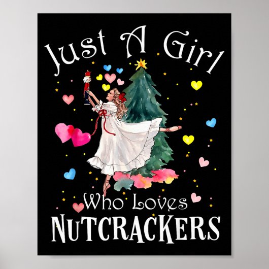 Nur ein Mädchen, das Nussknacker liebt, lustiges B Poster (Vorne)