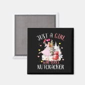 Nur ein Mädchen, das Nussknacker-Weihnachts-Ballet Magnet (Vorderseite/Rückseite)