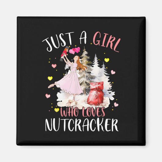 Nur ein Mädchen, das Nussknacker-Weihnachts-Ballet Magnet (Vorne)