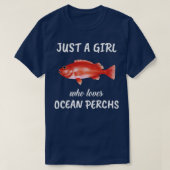 Nur ein Mädchen, das Ocean Perchs Lieben T-Shirt (Design vorne)