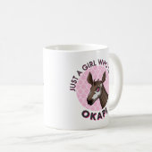 Nur ein Mädchen, das Okapi Lieben, Okapi Obsession Kaffeetasse (VorderseiteRechts)