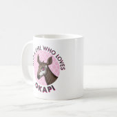 Nur ein Mädchen, das Okapi Lieben, Okapi Obsession Kaffeetasse (Vorderseite Links)