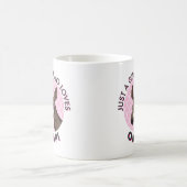 Nur ein Mädchen, das Okapi Lieben, Okapi Obsession Kaffeetasse (Mittel)