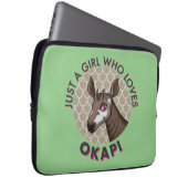 Nur ein Mädchen, das Okapi Lieben, Okapi Obsession Laptopschutzhülle (Vorne Rechts)