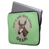 Nur ein Mädchen, das Okapi Lieben, Okapi Obsession Laptopschutzhülle (Vorderseite Links)