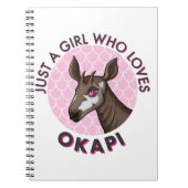 Nur ein Mädchen, das Okapi Lieben, Okapi Obsession Notizblock (Vorderseite)