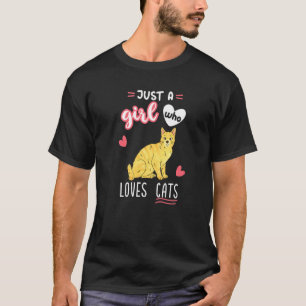 Nur ein Mädchen, das orange getigerte Katzen liebt T-Shirt