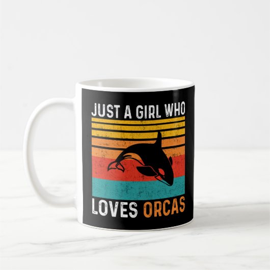 Nur ein Mädchen, das Orcas 2024 Liebe Kaffeetasse (Links)
