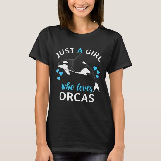 Nur ein Mädchen, das Orcas Killer Wale Sea Oce Lie T-Shirt (Vorderseite)