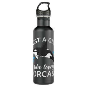 Nur ein Mädchen, das Orcas Killer Wale Sea Ocea Li Edelstahlflasche