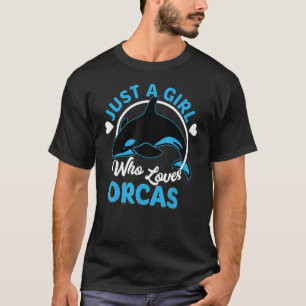 Nur ein Mädchen, das Orcas Killer Wale Sea Ocea Li T-Shirt