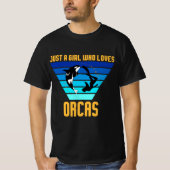 Nur ein Mädchen, das Orcas Liebe T-Shirt (Vorderseite)