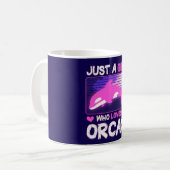 Nur ein Mädchen, das Orcas Lieben - Niedlich Orca  Kaffeetasse (Vorderseite Links)