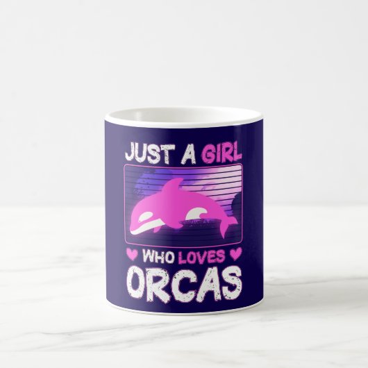 Nur ein Mädchen, das Orcas Lieben - Niedlich Orca  Kaffeetasse (Mittel)