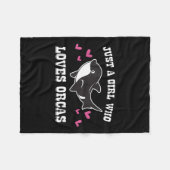 Nur ein Mädchen, das Orcas Niedlich Orca Killer Wh Fleecedecke (Vorderseite (Horizontal))