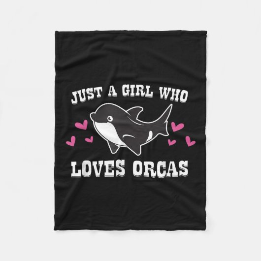 Nur ein Mädchen, das Orcas Niedlich Orca Killer Wh Fleecedecke (Vorderseite)