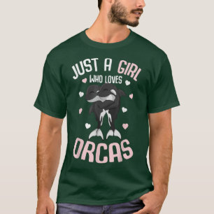 Nur ein Mädchen, das Orcas-Whale Lieben Mädchen T-Shirt