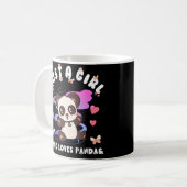 Nur ein Mädchen, das Panda Liebe Kaffeetasse (Vorderseite Links)