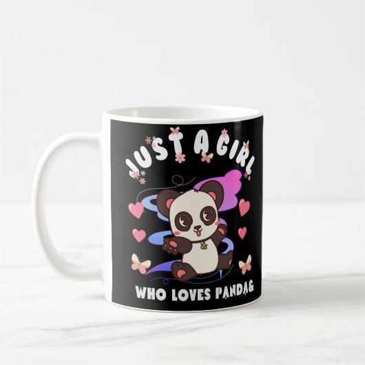 Nur ein Mädchen, das Panda Liebe Kaffeetasse (Links)