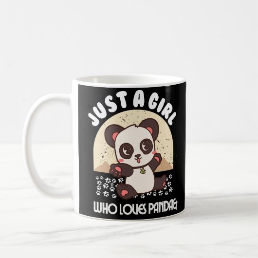 Nur ein Mädchen, das Panda Liebe Kaffeetasse (Links)
