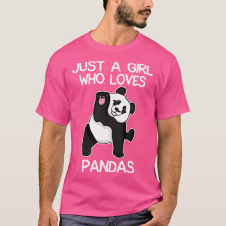 Nur ein Mädchen, das Pandas 1 Lieben T-Shirt
