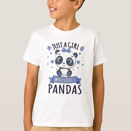 Nur ein Mädchen, das Pandas Animal Lover Geschenk  T-Shirt (Vorderseite)