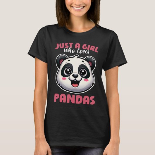 Nur ein Mädchen, das Pandas Geschenk Lieben T-Shirt (Vorderseite)