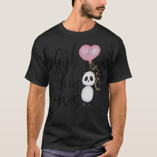 Nur ein Mädchen, das Pandas I Sweet Panda Bear I L T-Shirt