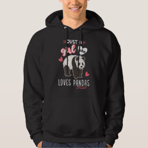 Nur ein Mädchen, das Pandas Lieben Hoodie