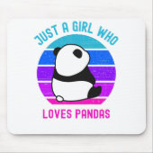 Nur ein Mädchen, das Pandas Lieben Mousepad (Vorne)